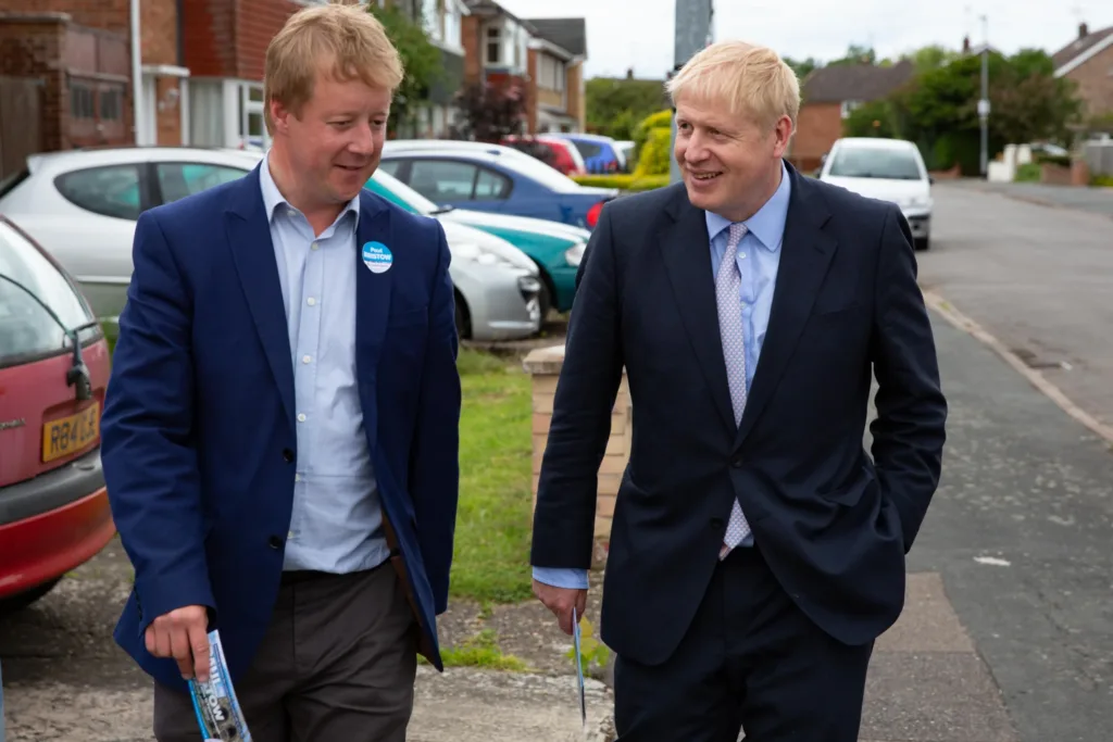 Just a reminder for everyone – Boris doesn’t lose elections” one of many supportive tweets by MP Paul Bristow, pictured here by Terry Harris in 2019 with Boris Johnson in Peterborough.