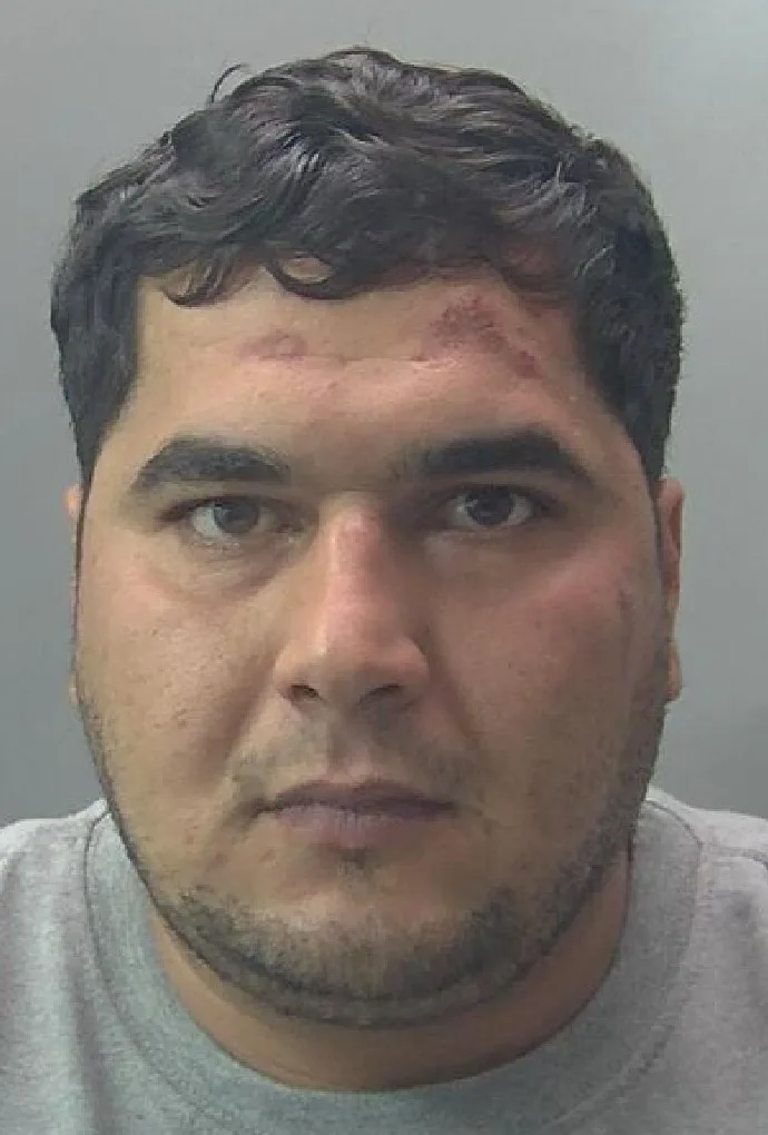 Shaxawan Beker (above) repeatedly punched a police officer in the face and attempted to grab hold of his Taser but was unsuccessful so grabbed the Pava and sprayed it directly in the officer’s eyes