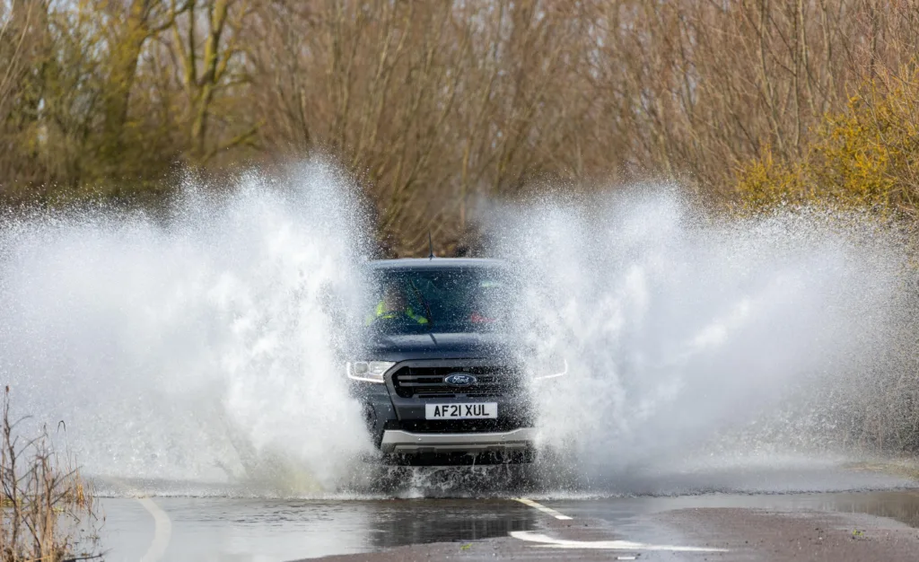 A1101 Floods after more rain. Despite the road being closed traffic continues to use the road.,A1101, Welney
Tuesday 14 March 2023. 
Picture by Terry Harris.