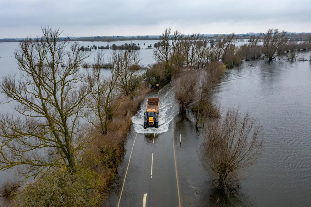 A1101 flooding New Bedford river, A1101, Welney: Saturday 18 March 2023. Picture by Terry Harris