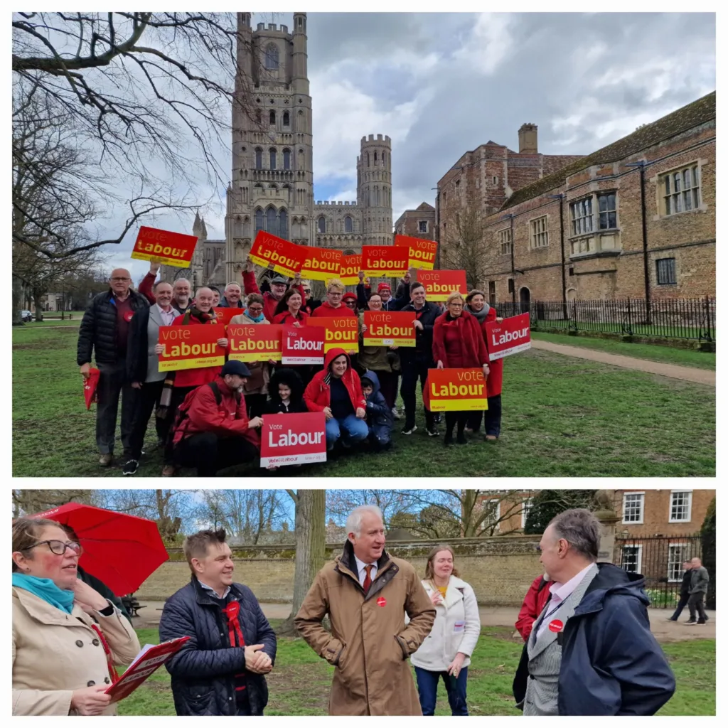 Daniel Zeichner, the MP for Cambridge, and Mayor Dr Nik Johnson, attended the launch today of the Labour manifesto for East Cambridgeshire District Council elections on May 4.