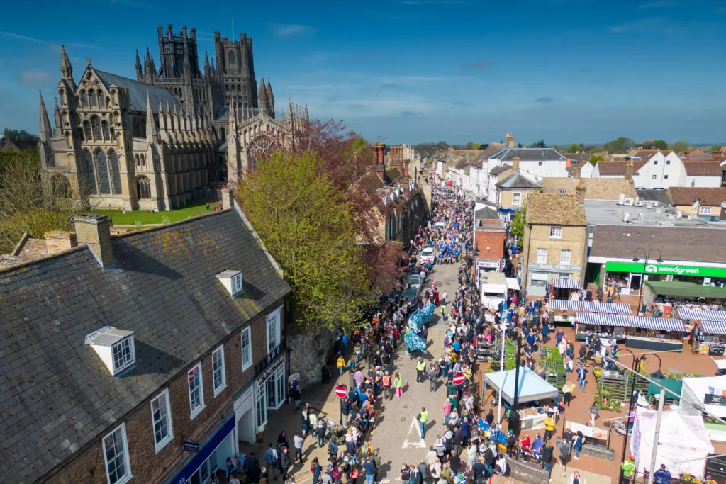 Dubbed ‘Coronation Eel Day’ the spectacular eel focal point snaked its way from Cross Green through the streets to Jubilee Gardens to begin a packed day of events by the river. Picture: TERRY HARRIS 