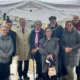 It never rains but it pours: Cllr Dee Laws, centre, at the official launch of the Whittlesey Heritage Walk last year. As portfolio holder for planning, she is dealing with the “bombshell” of Fenland Council splitting from Peterborough City Council.