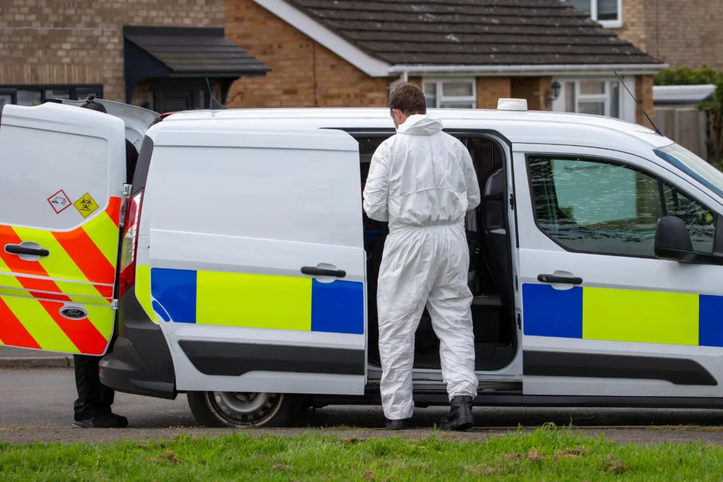 A murder investigation is underway following the death of a man in Ramsey, Cambridgeshire.. Emergency services were called to reports of concern for a man, in his 50s, at a property in Oswald Close at 3.41pm yesterday (2 May).
Oswald Close, Ramsey
Wednesday 03 May 2023. 
Picture by Terry Harris.