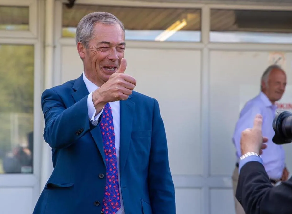 Nigel Farage has invited a hand-picked crop of around 100 guests to the Bourges Boulevard club house, Peterborough, where TV cameras have been setting up for much of the afternoon. PHOTO: Terry Harris for CambsNews