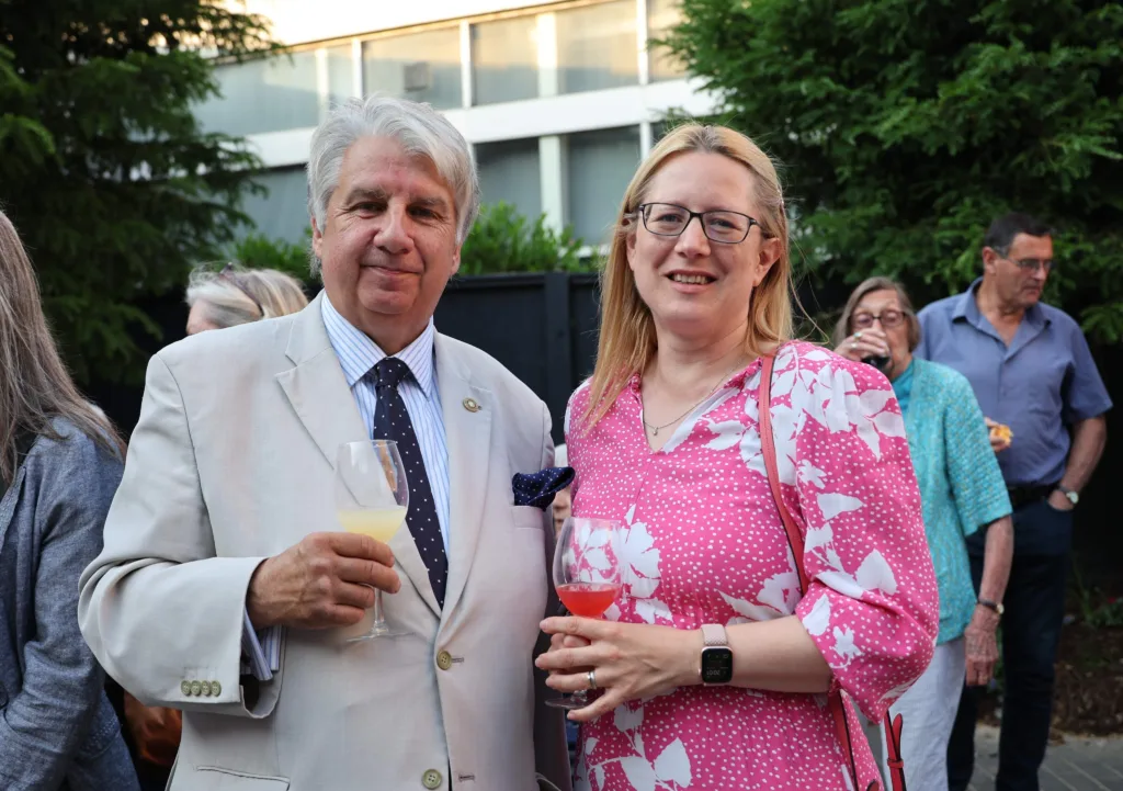 Museum president Richard Barnwell with its 'white knight' Historic England's representative Natalie Gates.