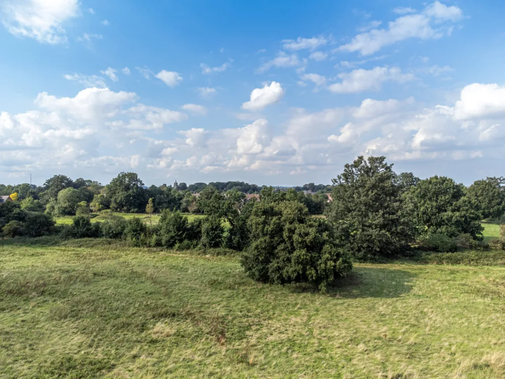 Wenny Meadow, Chatteris, where 93 homes are proposed to be built. Many oppose the application by Fenland District Council officers are recommending to its planning committee that it be approved. PHOTOGRAPH by Steve File of DronesAloft.co.uk