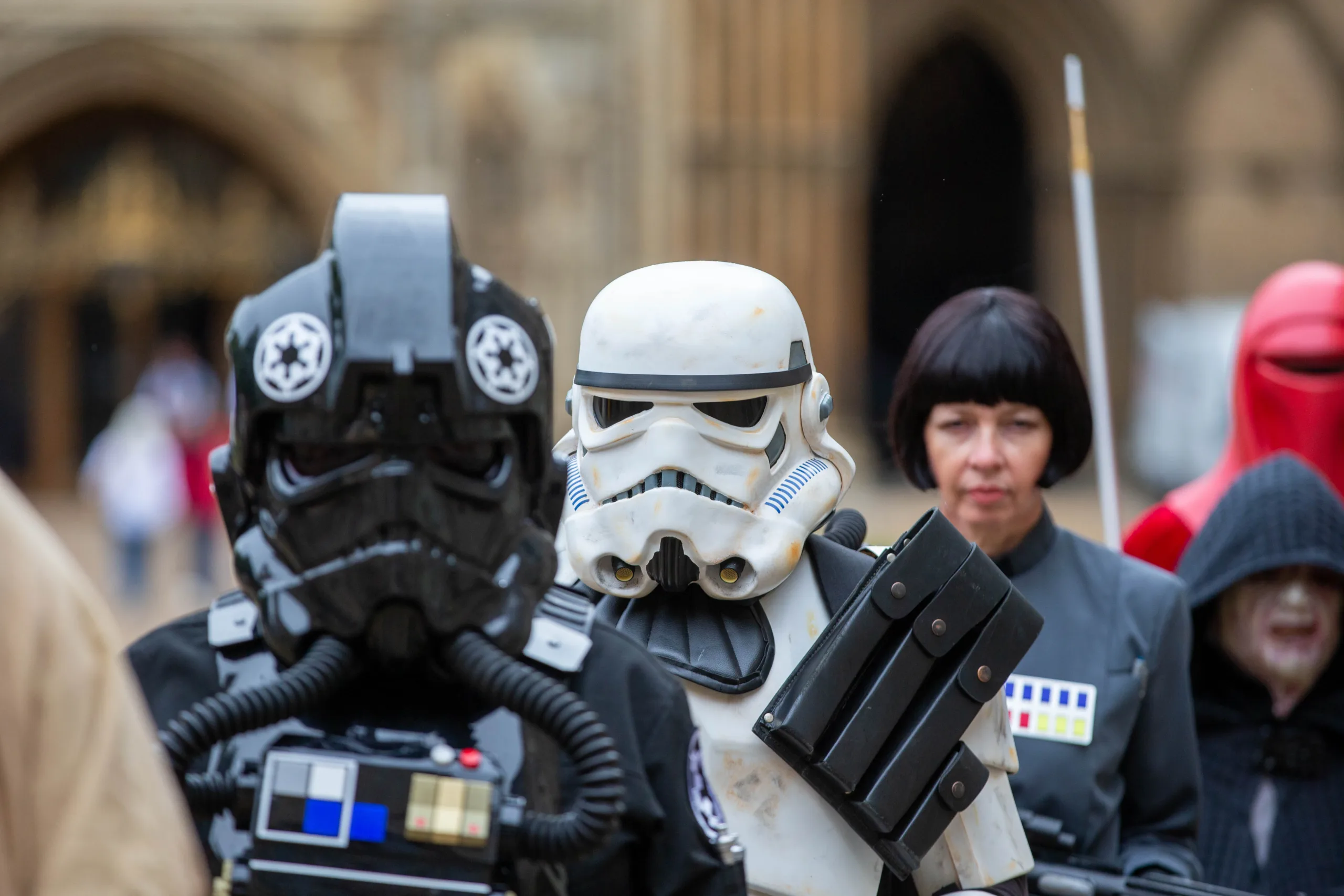 Star Wars Cosplay at the cathedral. The Unofficial Galaxies Exhibition The privately owned exhibition of authentic movie memorabilia will open on Wednesday July 19 in Peterborough Cathedral. PHOTO: Terry Harris