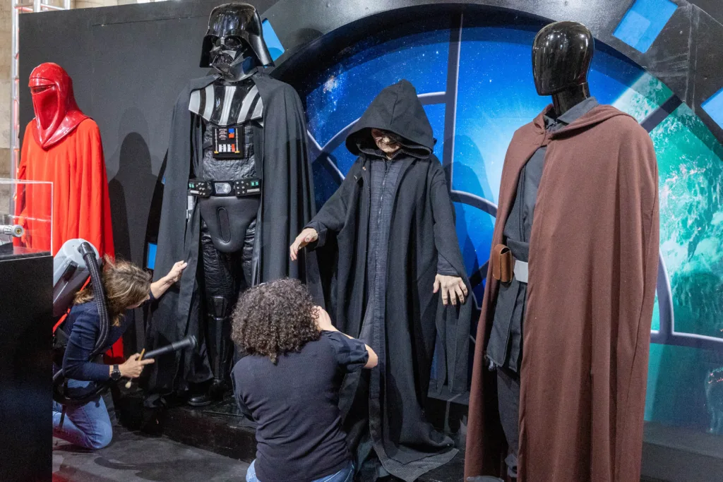 Star Wars Cosplay at the cathedral. The Unofficial Galaxies Exhibition The privately owned exhibition of authentic movie memorabilia will open on Wednesday July 19 in Peterborough Cathedral. PHOTO: Terry Harris 