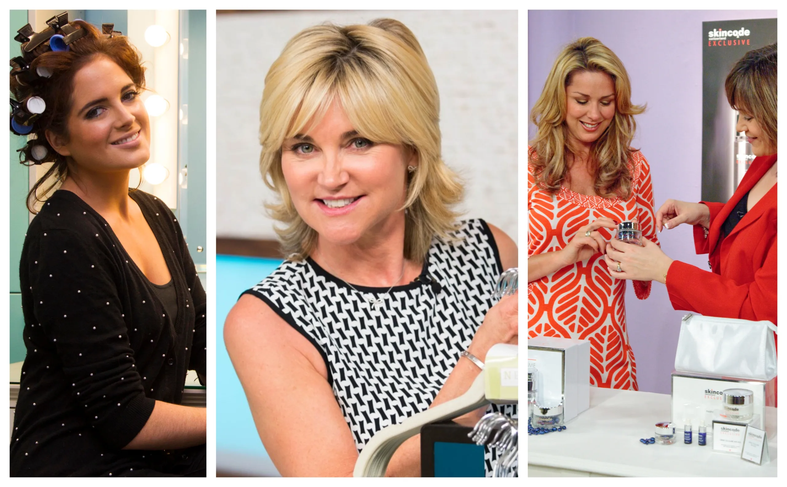 Binky Felstead (left) Anthea Turner (centre) and Claire Sweeney are just some of the celebrities who have been on the TV shopping channel.