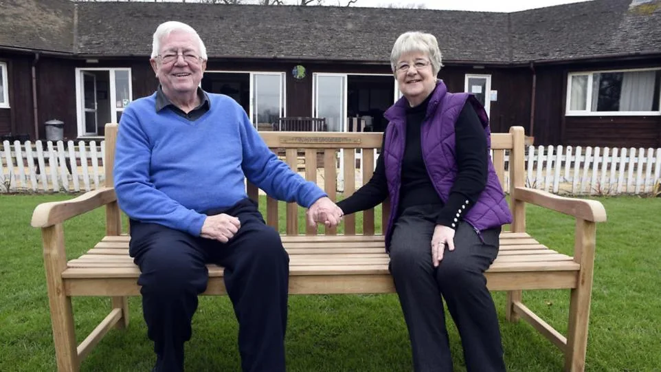 In 2018 Clive and Janet Frusher gathered with family at the Harecroft Road ground, Wisbech, for the unveiling of a special bench to celebrate their golden wedding anniversary.