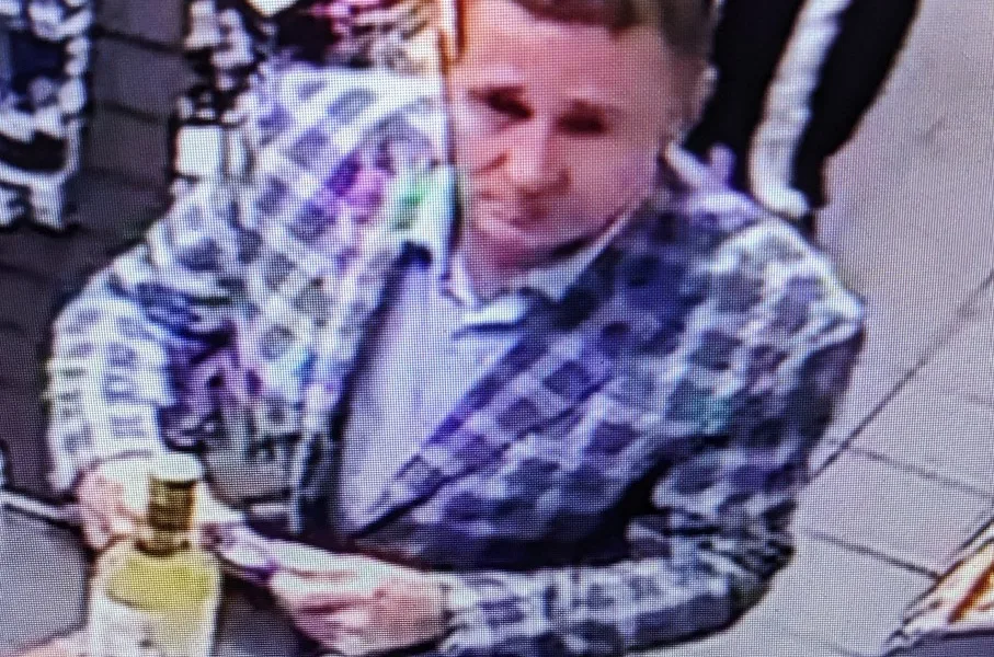 CCTV image released by Cambridgeshire police of man wanted for questioning in connection with racially aggravated assault at City Service Station, Histon Road, Cambridge