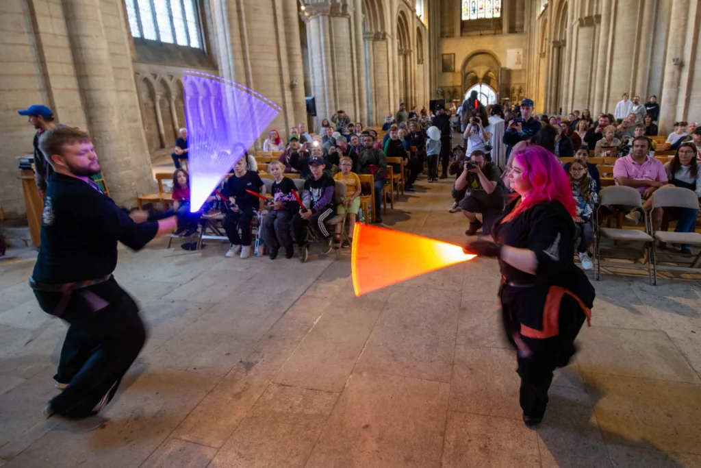 cosplay event at the Cathedral as part of a Star Wars Exhibition.,Cathedral, Peterborough Friday 04 August 2023. Picture by Terry Harris.