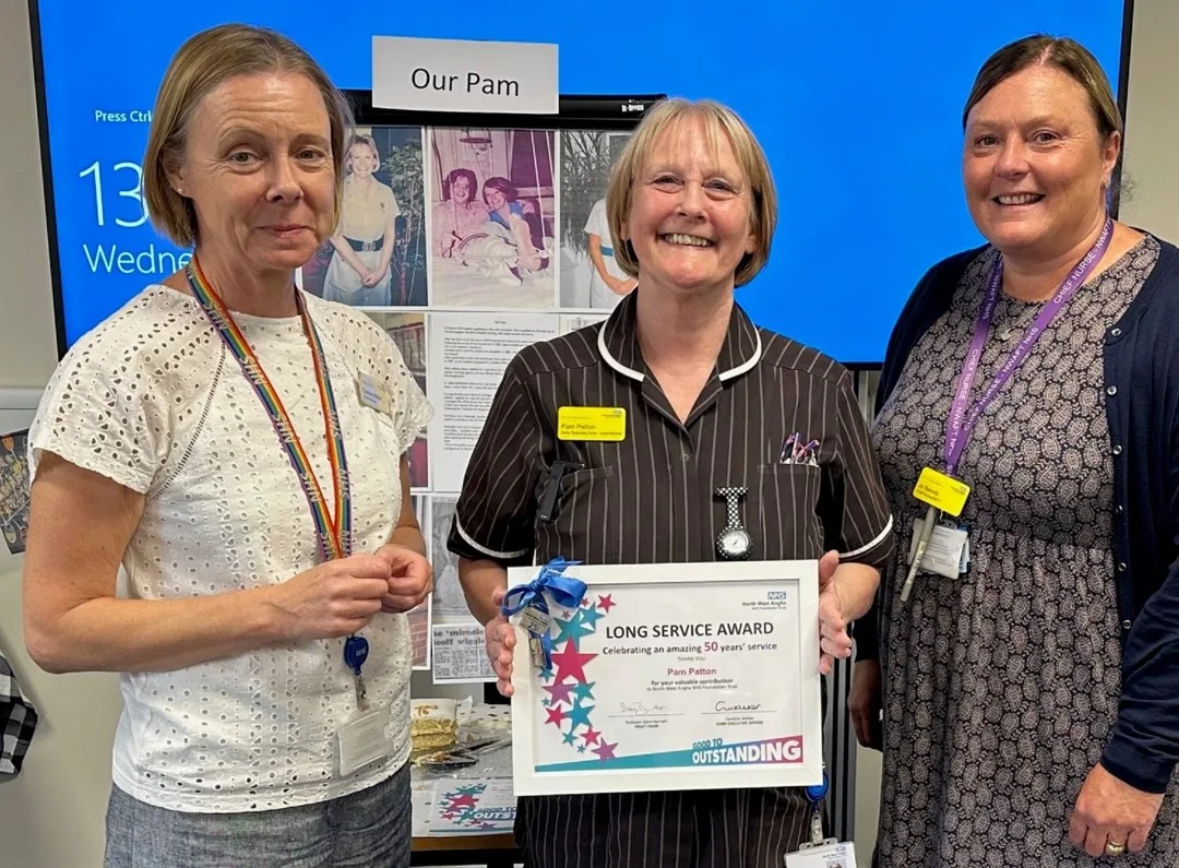 Having notched up an incredible 50 years’ service with the NHS –Trust specialist respiratory nurse Pam Patton has retired from her role.