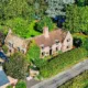 Police at Banyer Hall, Emneth, following the death. Aerial shot of house. PHOTO: Terry Harris