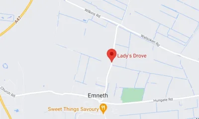 Officers were called to Emneth, near Wisbech, shortly before 7.30am yesterday (Monday 11 September) following a report that the body of a woman, aged in her 60s, had been found at a property in Lady’s Drove.