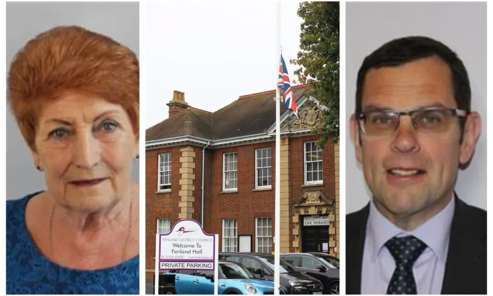 Cllr Jan French (left) and Cllr Ian Benney, key Cabinet members and both members of the planning committee at Fenland Council that has shrunk from 11 members to only 7.