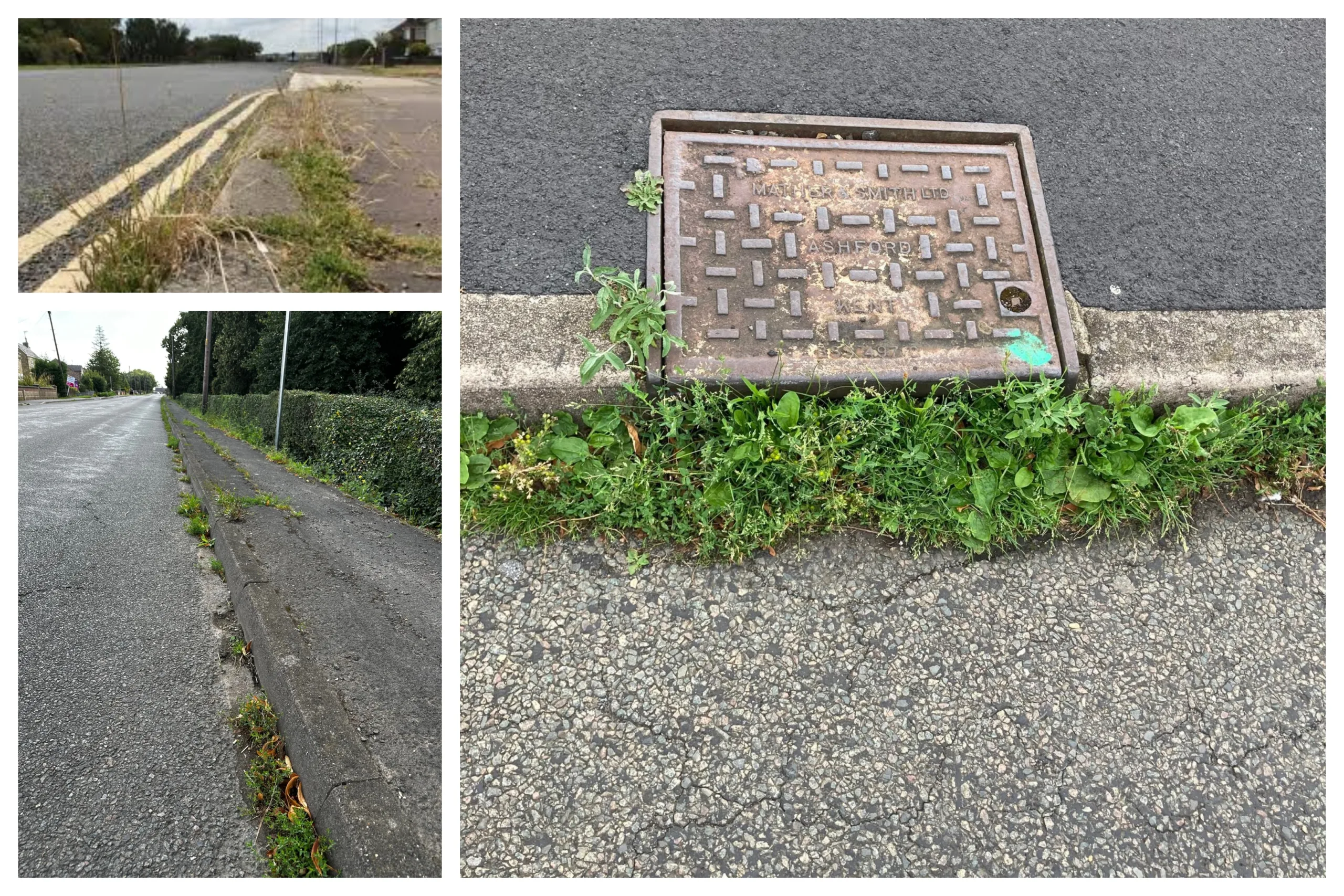 Photos published online include (top left) Great Paxton parish council, (bottom left) Wisbech St Mary parish council and (right) Yaxley parish council. All have written to the county council expressing their concern.