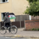 The cyclist was spotted in Stanground riding up and down the streets with a Friends of Al-Aqsa (FOA) flag held high.