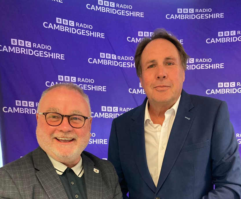 In an outspoken ‘hot seat’ interview with Chris Mann (right) on BBC Radio Cambridgeshire, Cllr Wayne Fitzgerald launched a series of outspoken attacks on political opponents. PHOTO: BBC Radio Cambridgeshire