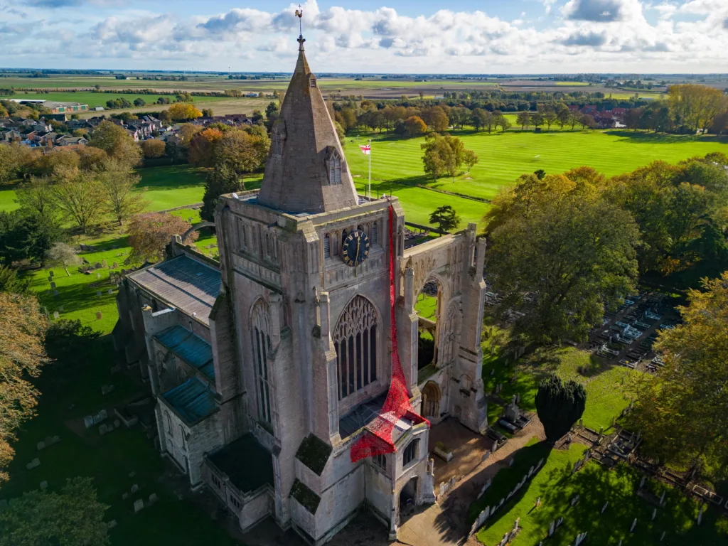  Remembrance tribute at Crowland Abbey. Photo: Terry Harris for CambsNews 
