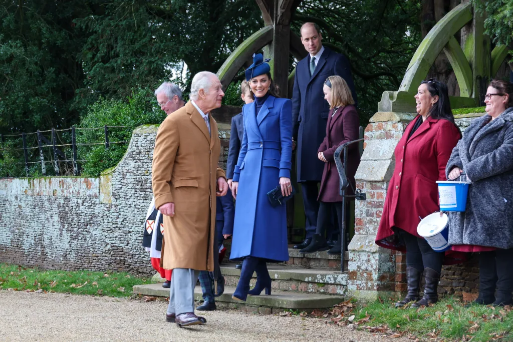 Photos of the Royal Party, and waiting visitors, at Sandringham on Christmas Day. PHOTO: Wisbech Tweet 