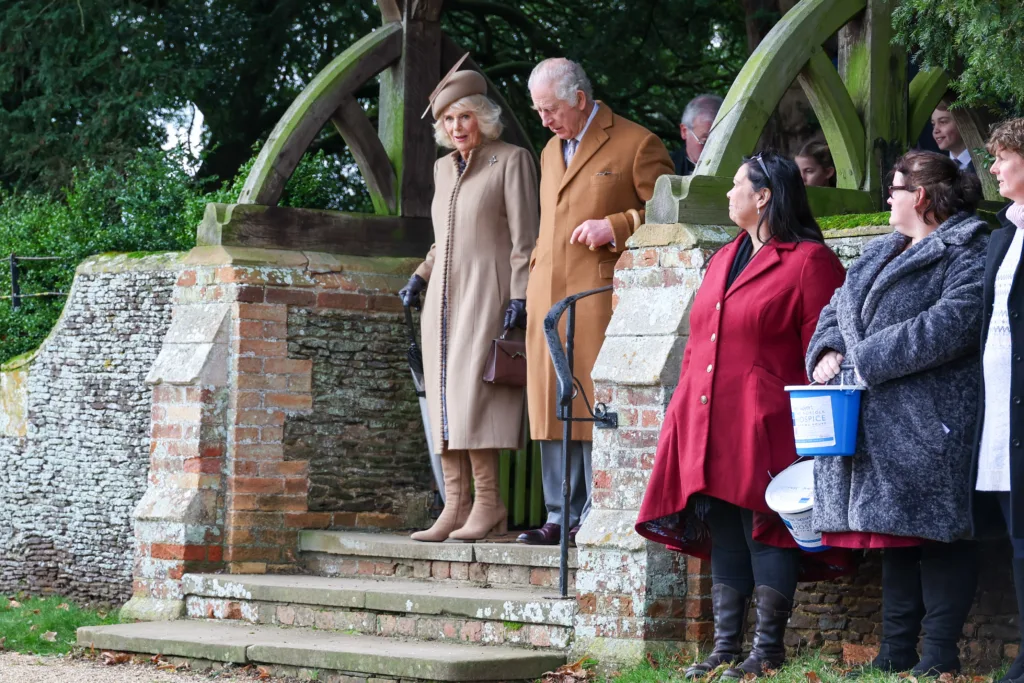 Photos of the Royal Party, and waiting visitors, at Sandringham on Christmas Day. PHOTO: Wisbech Tweet 