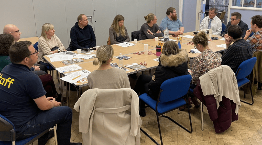 Fenland Parent Power at their meeting Mayor Dr Nik Johnson and others present representing the county council, Anglia Ruskin and Camcycle.