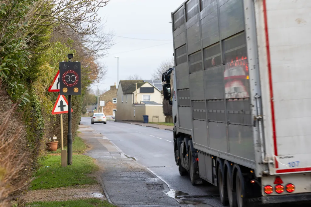 30mph speed checks in the village of Coates near Whittlesey which councillors say are often ignored. Speeds of up to 90mph have been recorded. Equipment clocked one driver doing 97mph. PHOTO: Terry Harris 