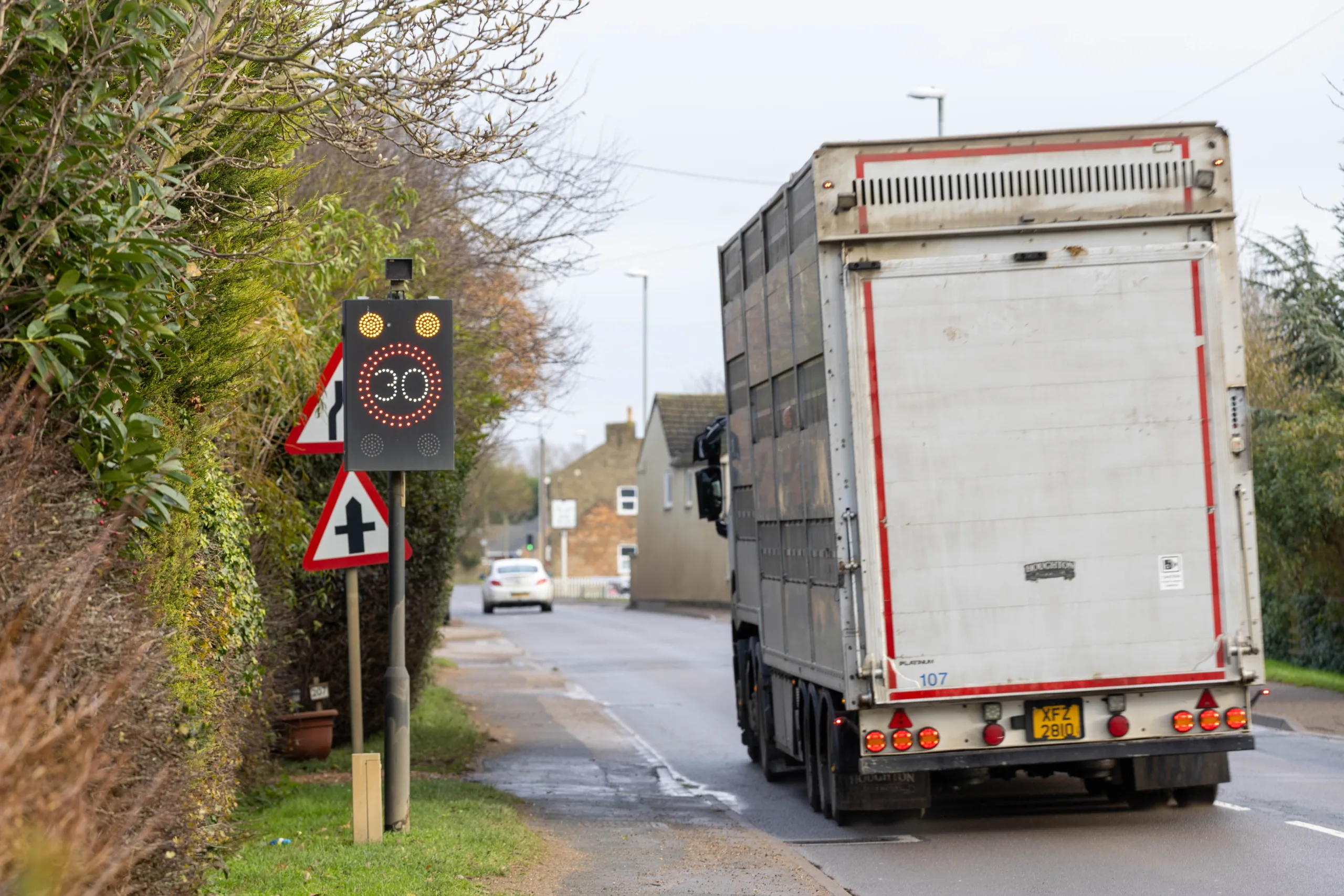 30mph speed checks in the village of Coates near Whittlesey which councillors say are often ignored. Speeds of up to 90mph have been recorded. Equipment clocked one driver doing 97mph. PHOTO: Terry Harris