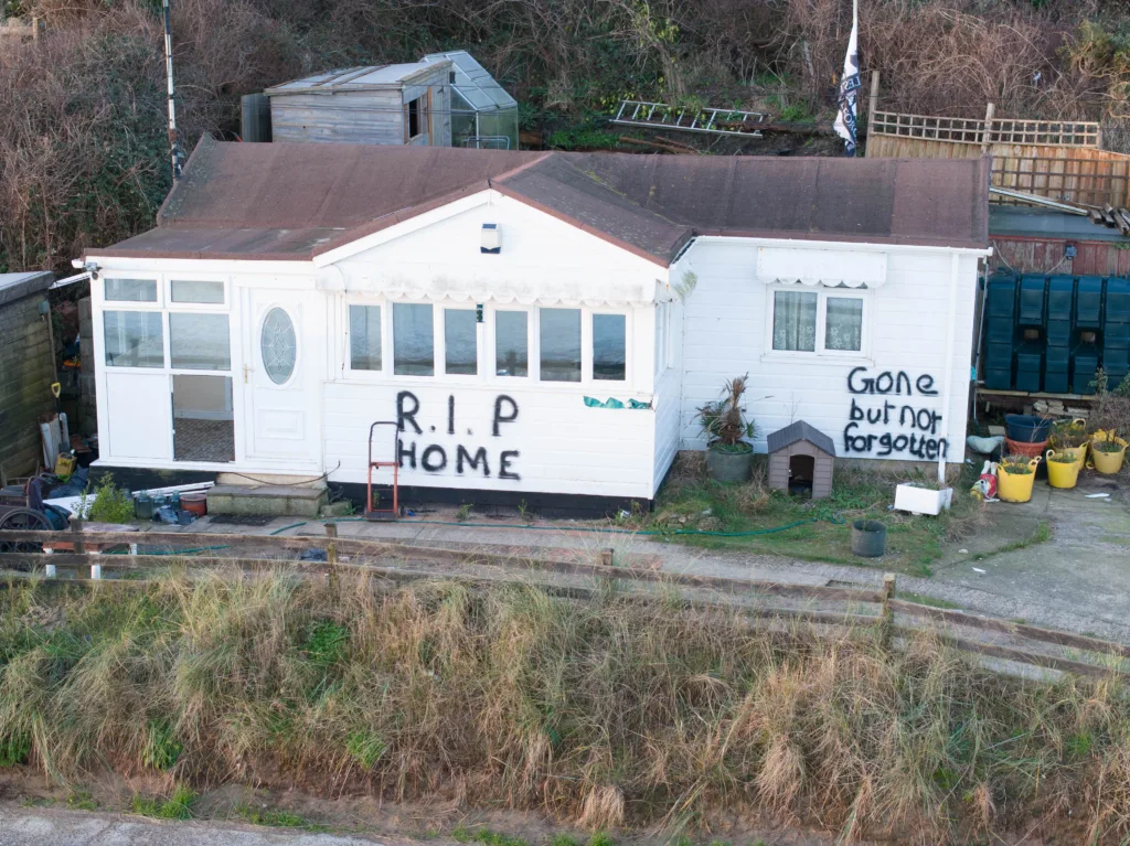 HEMSBY, Norfolk: Devastating toll on coastal village as homes demolished. Saturday 09 December 2023. Picture by Terry Harris.
