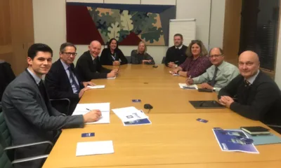 Photo: (from left to right) Joshua Richards (from the office of Lucy Frazer MP), Jonathan Djanogly MP, Darryl Preston, Tiffany Lynch, Belinda Goodwin, Stuart Taylor, Liz Groom, Shailesh Vara MP and Nick Dean.