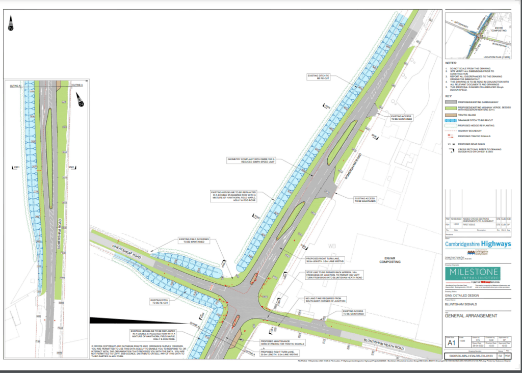 Cllr Steve Criswell, Cambridgeshire County Council member for Somersham and Earith said: “The community has been eager to see improvements to this junction for a long time. It is good to see that a safety solution looks set to finally come to fruition.”