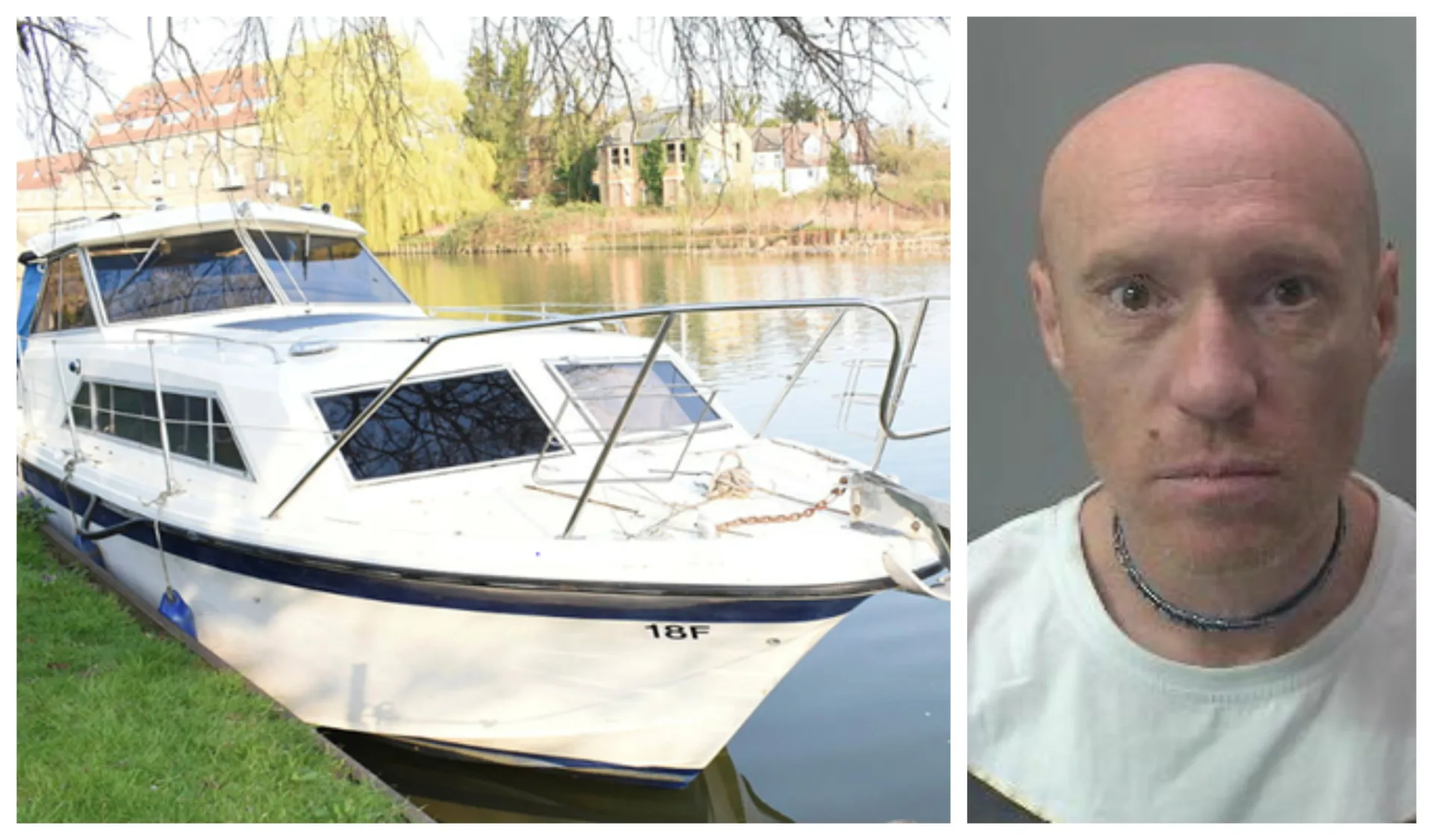 The San Periel boat that drug dealer Ben Cunningham (above) had moored at Wyton whilst he “lived a lavish lifestyle, frequently dining out and staying in expensive hotels” is to be sold at auction after a Proceeds of Crime hearing last week.