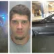 Logan Cook, 22, (centre) jailed after ramming police vehicles (right) and putting lives at risk by failing to stop in Peterborough. His car is on the left.