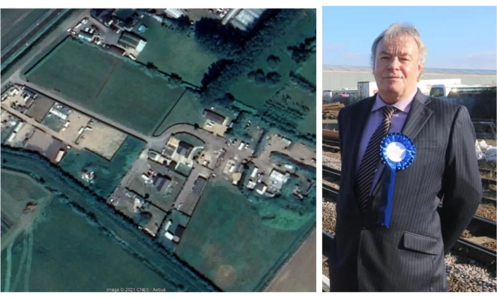 Fenland Council planning committee chairman Cllr Dave Connor (right) who told officers he supported their decision to refuse permission for the Wisbech St Mary gypsy and travellers’ site (left).