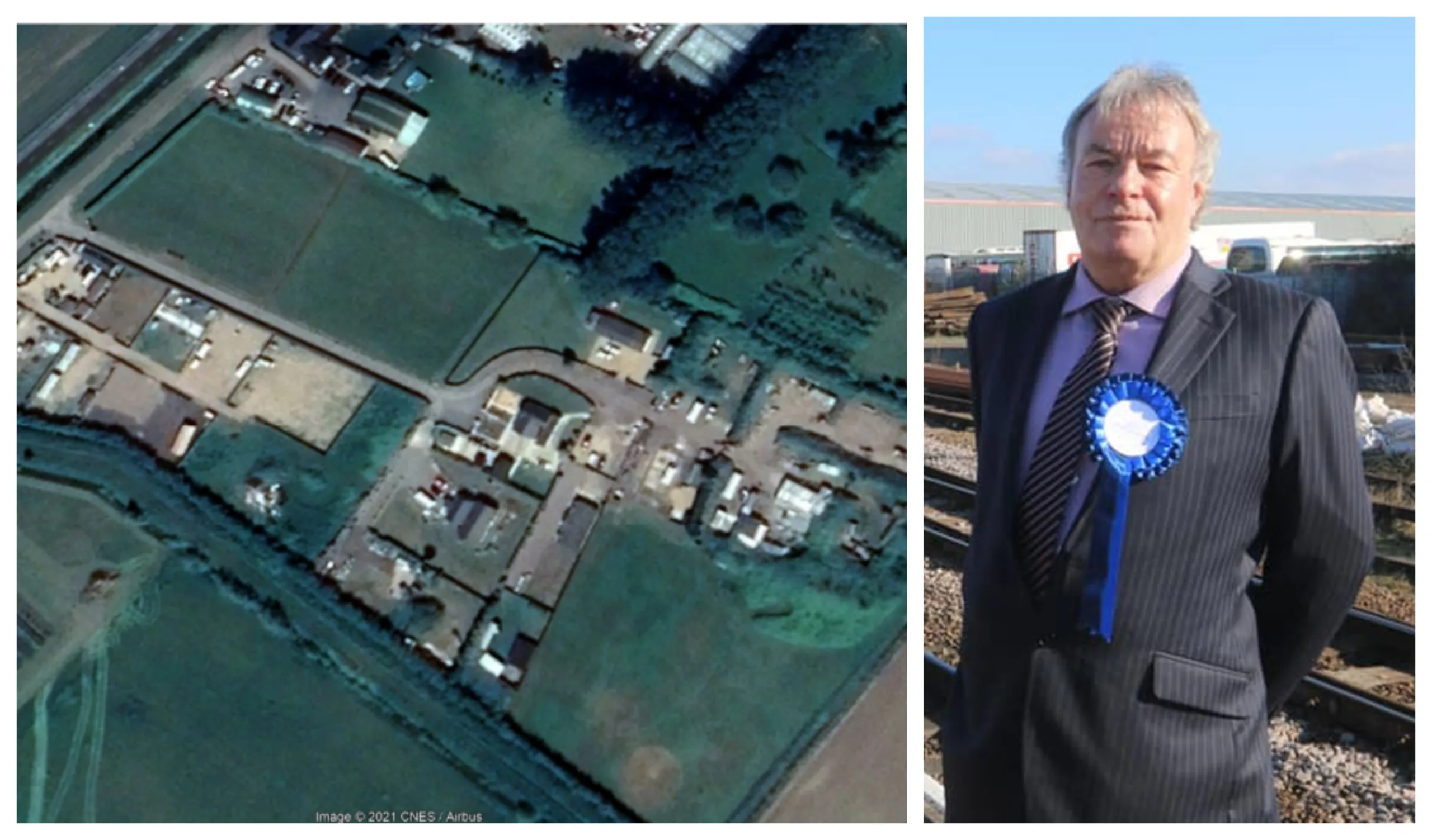 Fenland Council planning committee chairman Cllr Dave Connor (right) who told officers he supported their decision to refuse permission for the Wisbech St Mary gypsy and travellers’ site (left).