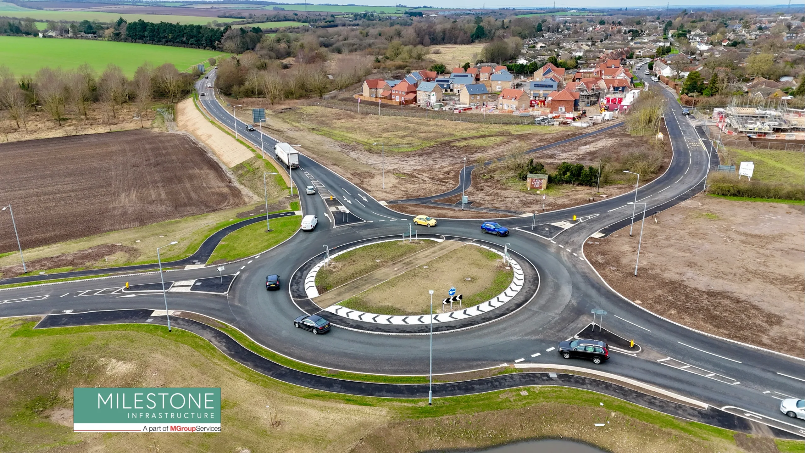 New Bartlow Road roundabout two months earlier than originally planned.