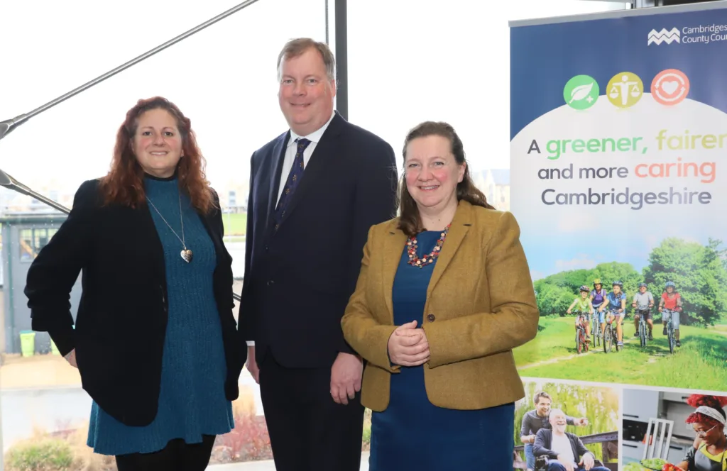 (Left to right) Cllr Elisa Meschini, Cllr Tom Sanderson and Cllr Lucy Nethsingha.