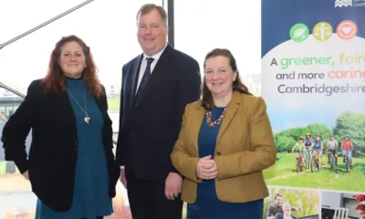 (Left to right) Cllr Elisa Meschini, Cllr Tom Sanderson and Cllr Lucy Nethsingha.