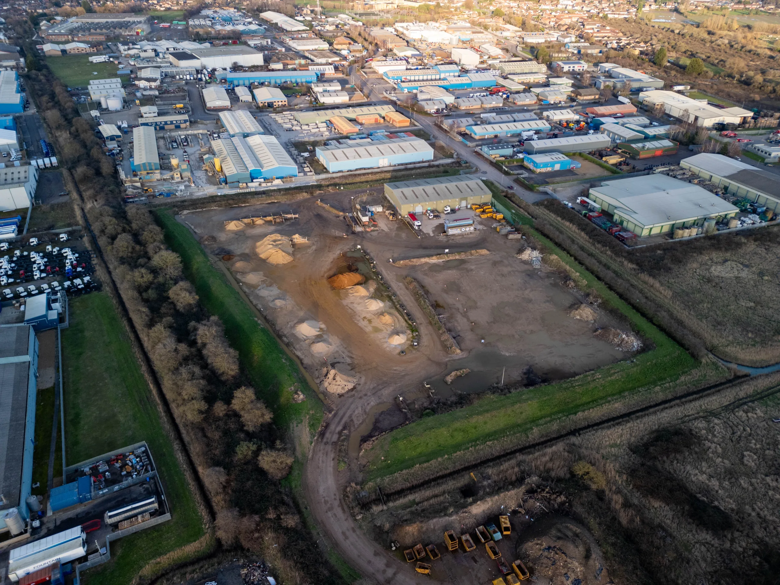 Site for massive Wisbech incinerator ,  Wisbech Saturday 24 February 2024. Picture by Terry Harris.