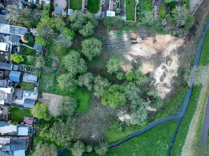 The site off Gunthorpe Road where workmen have begun clearing the site and caused an uproar among local residents. PHOTO: Terry Harris 