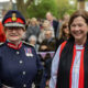 Lord-Lieutenant of Rutland, Dr Sarah Furness with the Bishop of Peterborough, the Rt Rev Debbie Sellin, at the blessing of a permanent statue of the late Queen in Oakham PHOTO: Terry Harris