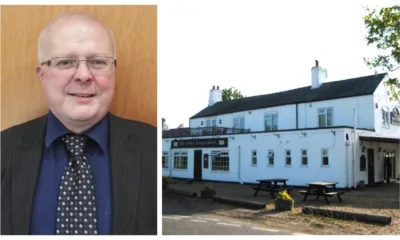 Stephen Goldspink (left) heads the campaign to halt the demolition of the Three Horseshoes at Turves to become housing.