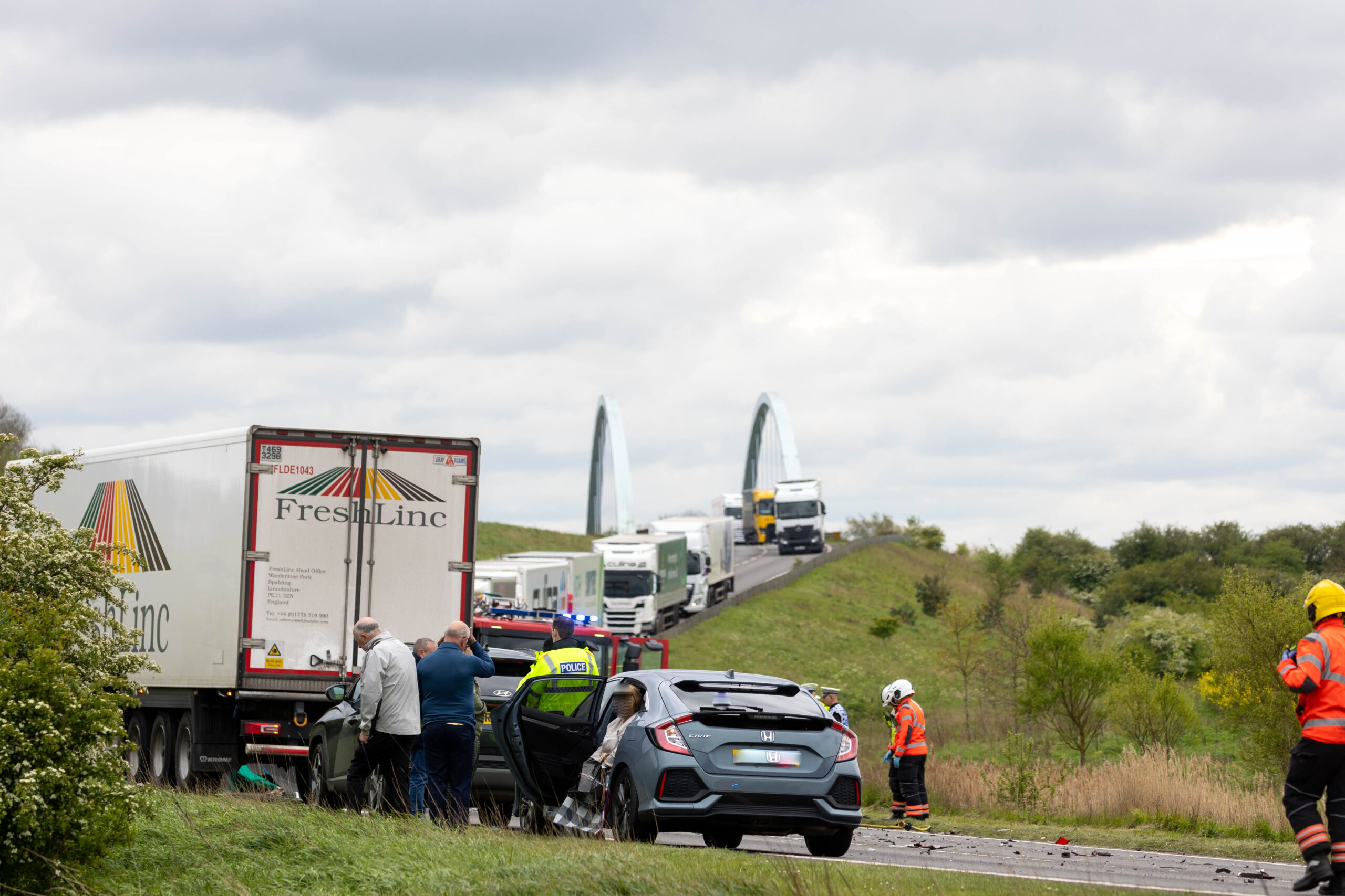 Two people died in a crash on the A16 at Newborough near Peterborough on Monday April 22 PHOTO: Terry Harris