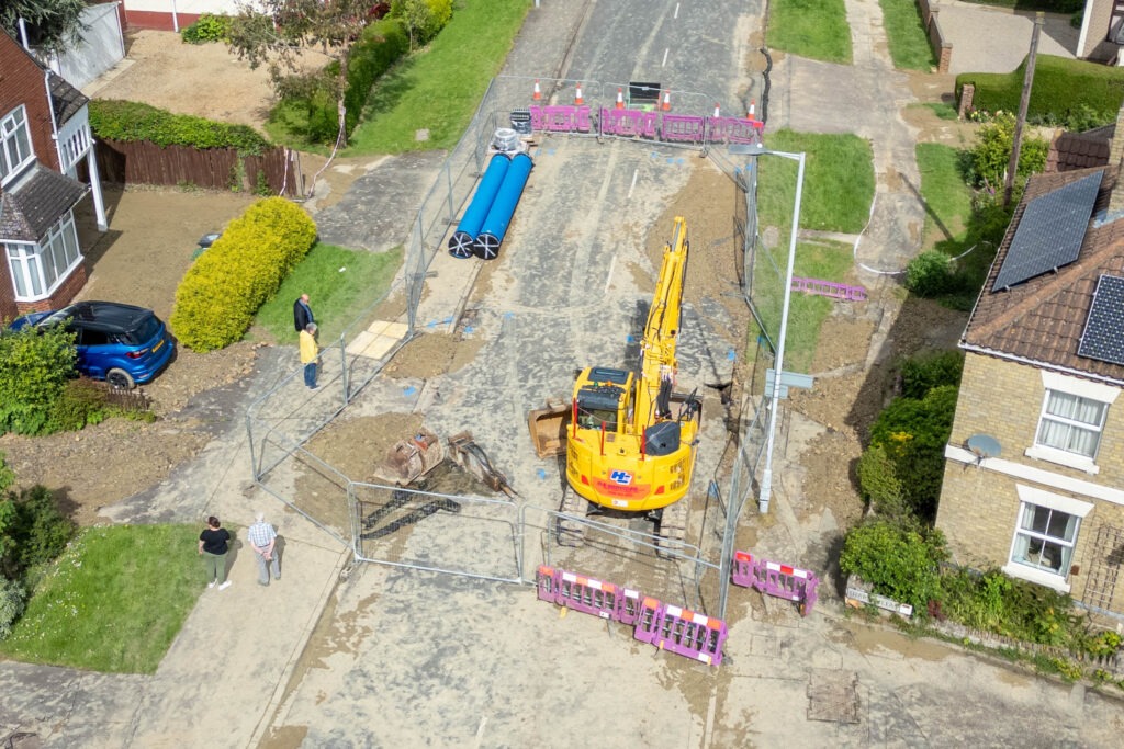 The big clear up in part of Werrington, Peterborough is under way after a burst water main caused extensive damage. PHOTO: Terry Harris 