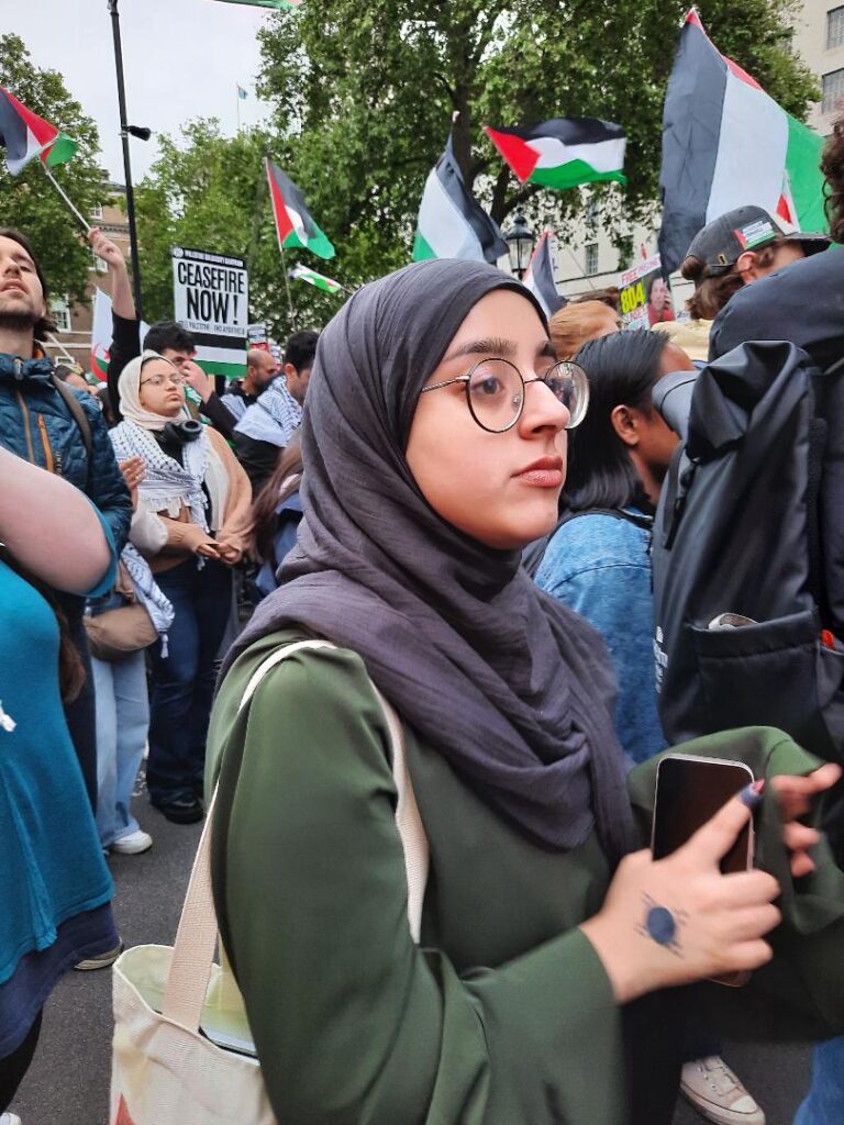 ‘We were a very mixed crowd on the Gaza demonstration. The strongest condemnation came from Hasidic Jews’ says ANGELA SPRINGER who attended Tuesday’s demonstration in London outside the gates of Downing Street