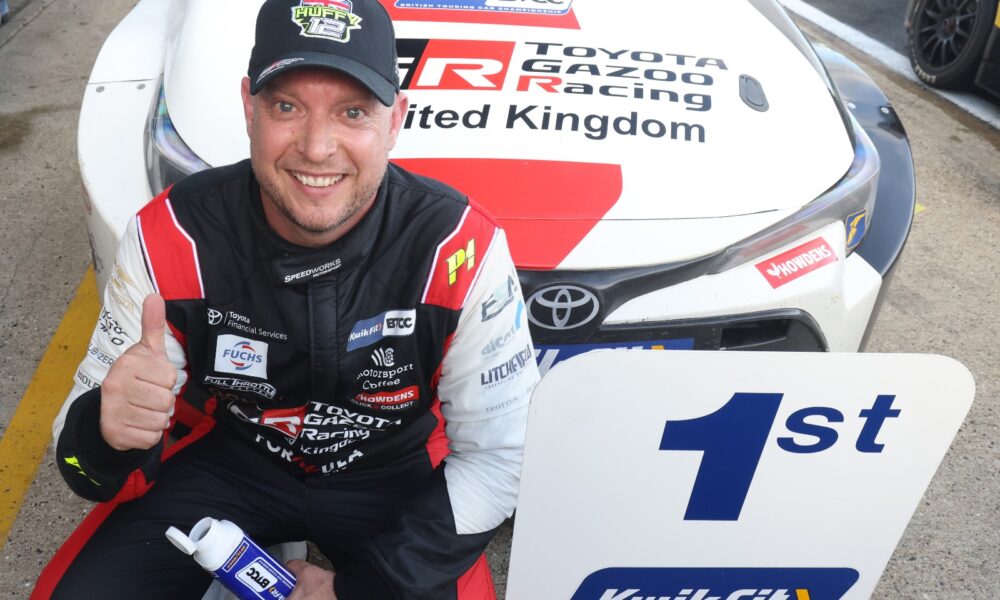 The TOYOTA GAZOO Racing UK driver Rob Huff was wheel-perfect in a thrilling finale at the Norfolk venue as he fought his way from 14th on the grid to claim a famous victory PHOTO: Jakob Ebrey Photography