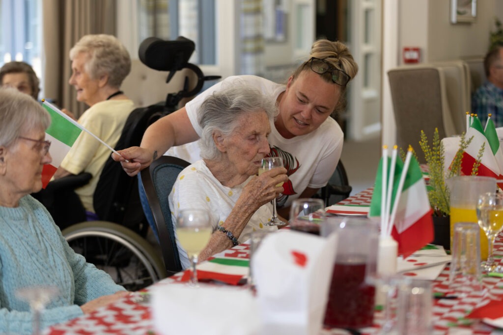 Celebrity chef Theo Michaels brought an Italian theme – and flavour - to Barton Care Home, Wisbech. PHOTO: Terry Harris 