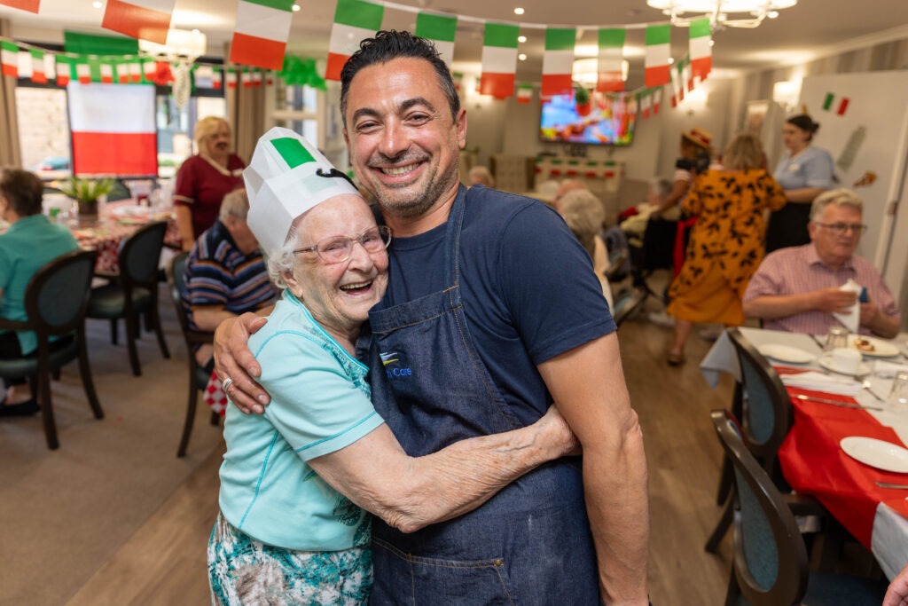 Celebrity chef Theo Michaels brought an Italian theme – and flavour - to Barton Care Home, Wisbech. PHOTO: Terry Harris 